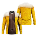 Beer Pint Illusion Pattern Hawaiian Golf Shirt, Golf Shirts For Men, Polo Shirts For Men