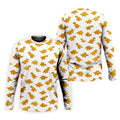 Cute Dinosaur Cookie Pattern Men's Golf Shirt, Golf Shirts For Men, Printed Golf Shirts