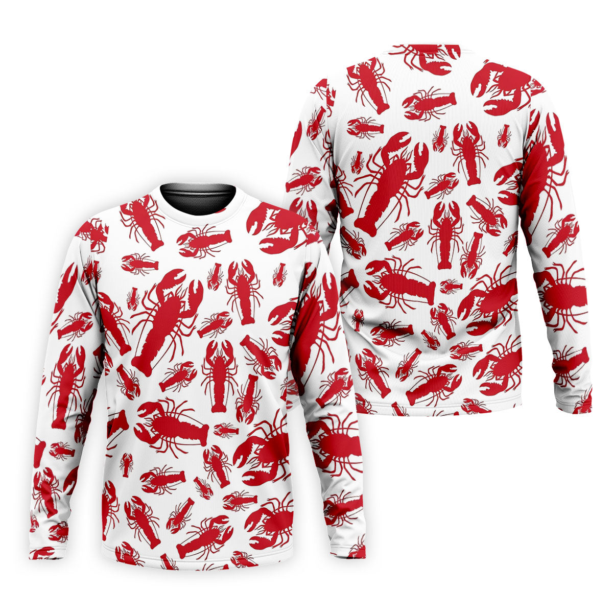 Lobster Pattern Vintage Hawaiian Golf Shirt, Men's Golf Shirt, Polo Shirts For Men