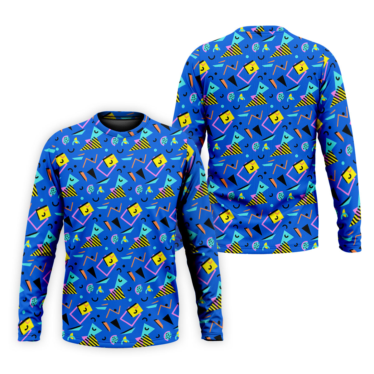 Playful Geometric Memphis Style Golf Tops For Men, Polo Shirts For Men, Golf Shirts For Men