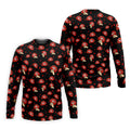 Sassy Red Lips Golf Shirt, Funny Valentine Pattern Design, Men's Golf Polo