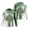 St Patrick's Day Celtic Knotwork Pattern Shamrock Golf Shirt, Polo Shirts For Men, Golf Shirts For Men