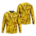Realistic Banana Print Hawaiian Golf Shirt, Polo Shirts For Men, Mens Golf Apparel