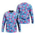 Blue Hibiscus Disc Golf Polo Shirt, Hawaiian Golf Shirt, Mens Golf Shirts