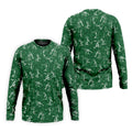 Stick Figure Golf Pose Shamrock Golf Shirt, St Patrick's Day Golf Tops For Men, Polo Shirts For Men