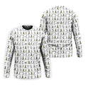 Stick Figure Golf Pose Autism Ribbon White Golf Shirt, Autism Awareness Colors Golf Shirts For Men
