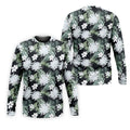 White Flower Tropical Hawaiian Vibe Golf Tops For Men, Golf Shirts For Men, Golf Gift For Men