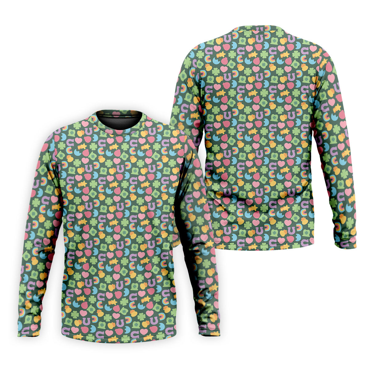 St Patrick's Day Lucky Charms Green Golf Shirt, Cute Golf Outfit, Polo Shirts For Men, Golf Shirts For Men
