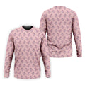 Pink T-Rex Dinosaur Golfer Pattern Golf Polo Shirt, Golf Shirts For Men, Mens Golf Apparel