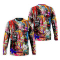 Colorful Abstract Graffiti Street Art Golf Shirt, Mens Golf Polo, Golf Apparel For Men