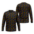Rainbow Infinity Symbol Autism Awareness Colorful Handprint Golf Shirts For Men, Polo Shirts For Men