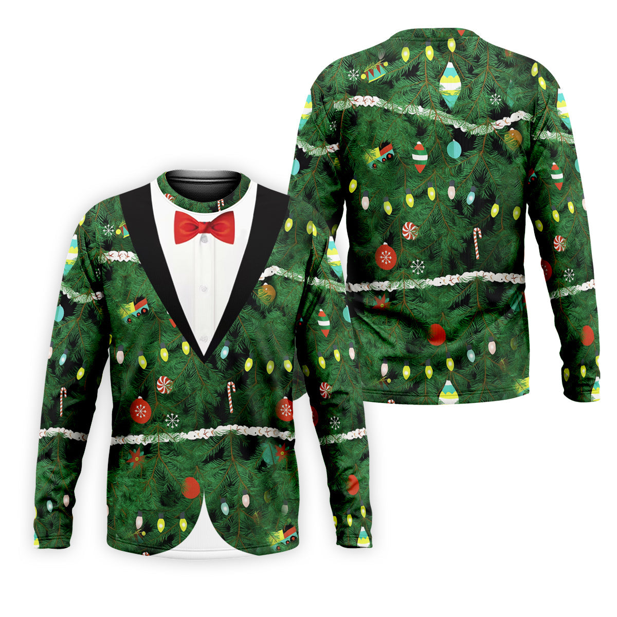Christmas Tree Needles Green Festive Men's Golf Polo Shirts, Christmas Golf Shirt, Golf Gift For Men