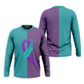 Suicide Prevention Ribbon Feather Birds Golf Polo Shirt, Mens Golf Polo, Mens Golf Apparel