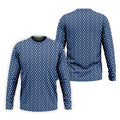 Blue Funny Middle Finger Golf Pattern Polo Shirt, Golf Polo Shirts For Men, Mens Golf Apparel