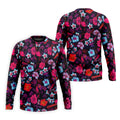 Colorful Hibiscus Tropical Floral Hawaiian Golf Shirt, Summer Vibe Golf Shirts For Men
