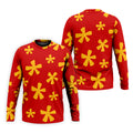 Red Hawaiian Floral Pattern Golf Polo Shirt, Hawaiian Golf Shirt, Golf Polo Shirts For Men