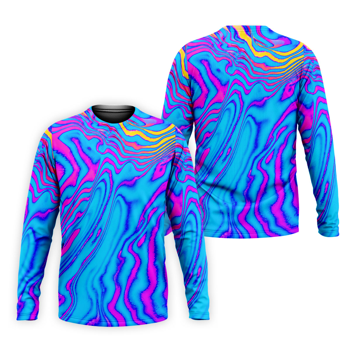 Neon Psychedelic Zebra Pattern Vintage Hawaiian Golf Shirt, Men's Golf Shirt, Polo Shirts For Men