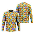 Watercolor Pineapple Tropical Pattern Design Hawaiian Golf Shirt, Golf Shirts For Men, Polo Shirts For Men