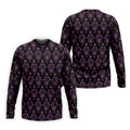 Purple Haunted Demon Faces Halloween Polo Shirt, Printed Golf Shirts, Golf Apparel For Men