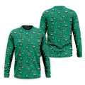 Funny Goose Golf Cart Pattern Green Polo Shirt, Men's Golf Shirt, Mens Golf Apparel