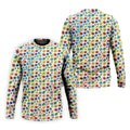 Autism Awareness Jigsaw Puzzle Pieces Rainbow Paint Splatter Men's Golf Shirt, Polo Shirts For Men