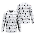 Cute Black and White Cats Pattern Golf Shirt, Men's Golf Shirt, Golf Polo Shirts For Men