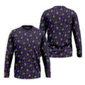 Funny Crocodile Mardi Gras Golf Shirts, Purple Golf Shirt, Golf Gift For Men, Golf Shirts For Men