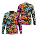 Rainbow Camouflage Golf Tops For Men, Cool Golf Outfit, Polo Shirts For Men, Golf Shirts For Men