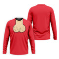 Red Funny Dickhead Faux Chest Golf Shirt, Golf Polo Shirts For Men, Mens Golf Apparel
