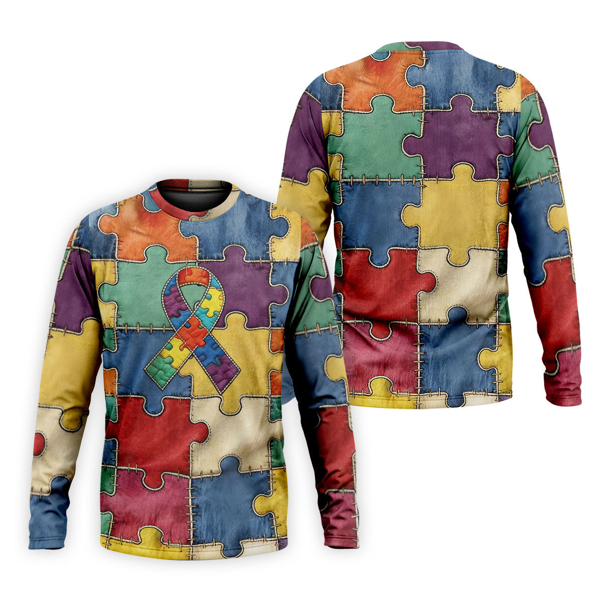 Men's Autism Awareness Print Short Sleeves t-shirt, Autism Awareness Shirt, Autistic Gifts For Adults