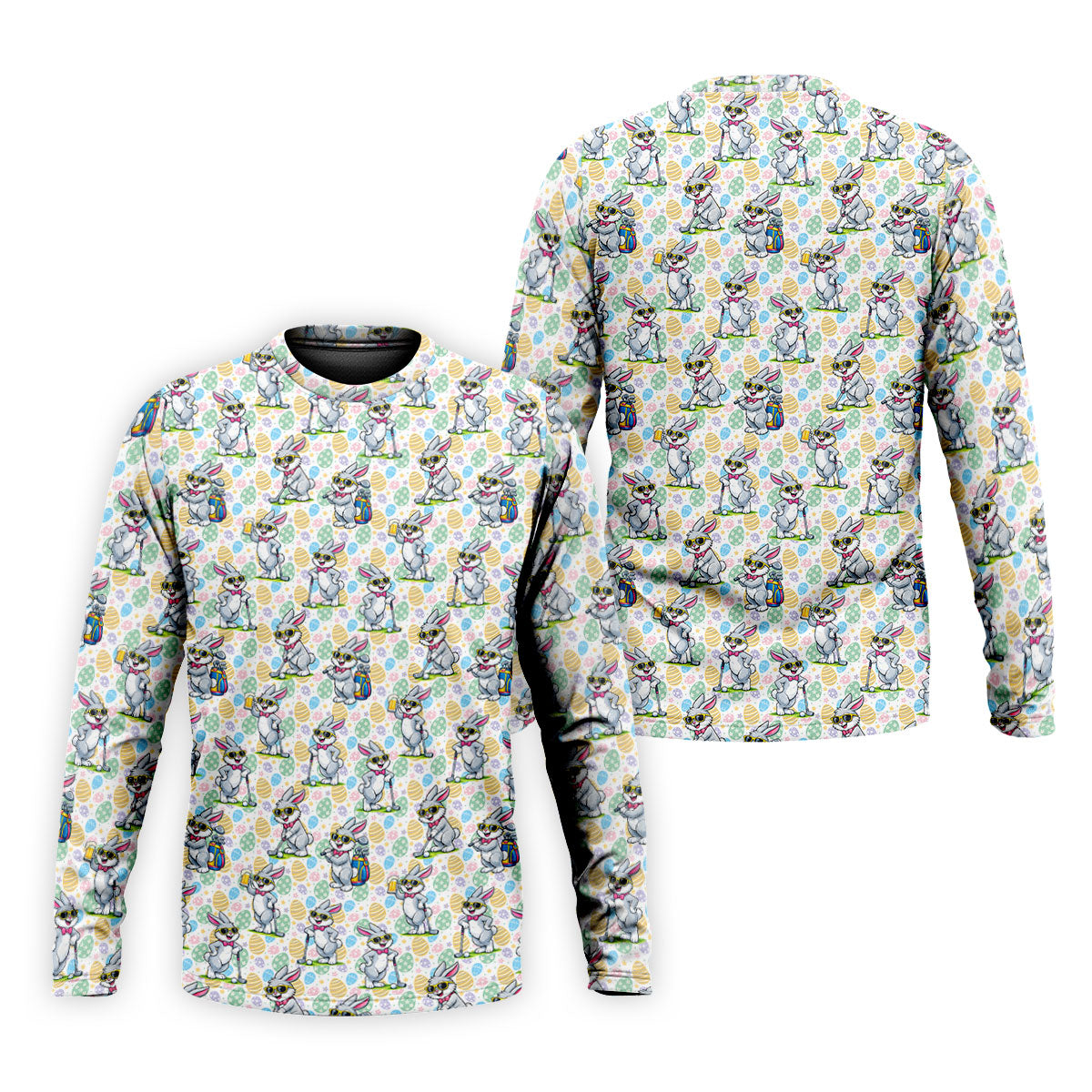 Funny Easter Bunny Golf And Beer Golf Shirts For Men, Men's Funny Golf Shirts, Polo Shirts For Men