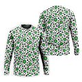 Lucky Four Leaf Clover Leopard Pattern St Patrick's Day Golf Shirt, Polo Shirts For Men, Golf Shirts For Men