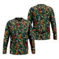 Bigfoot Tropical Tiki Resort Pattern Design Hawaiian Golf Polo, Golf Tops For Men, Golfing Apparel