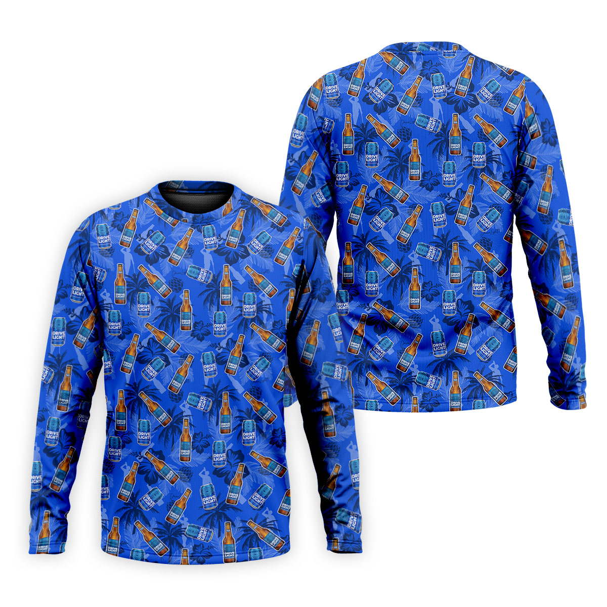Drive Light Golf And Beer Tropical Pattern Fun Golf Shirt, Golf Tops For Men, Golf Shirts For Men