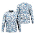 Funny Blue Rose Floral Pattern Men's Golf Shirt, Dirty Humor Polo Shirts For Men, Printed Golf Shirts