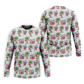 Tropical Santa Flamingo Beach Golf Polo, Christmas Golf Shirt, Golf Apparel For Men