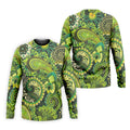 Paisley Print Green Golf Shirt, Golf Tops For Men, Polo Shirts For Men, Golf Shirts For Men