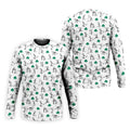 Stick Figure Golf Pose St Patrick's Day Shamrock White Golf Shirt, Polo Shirts For Men, Golf Shirts For Men