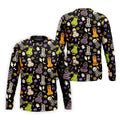 Funny Adult Halloween Cookie Pattern Polo Shirt, Men's Golf Shirt, Printed Golf Shirts