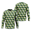 Green And White Argyle Pattern Beer St Patrick's Day Golf Shirt, Golf Tops For Men, Polo For Men