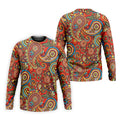 Paisley Design Golf Tops For Men, Boho Pattern Golf Shirts For Men, Polo Shirts For Men