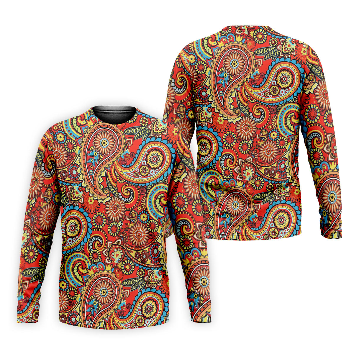 Paisley Design Golf Tops For Men, Boho Pattern Golf Shirts For Men, Polo Shirts For Men