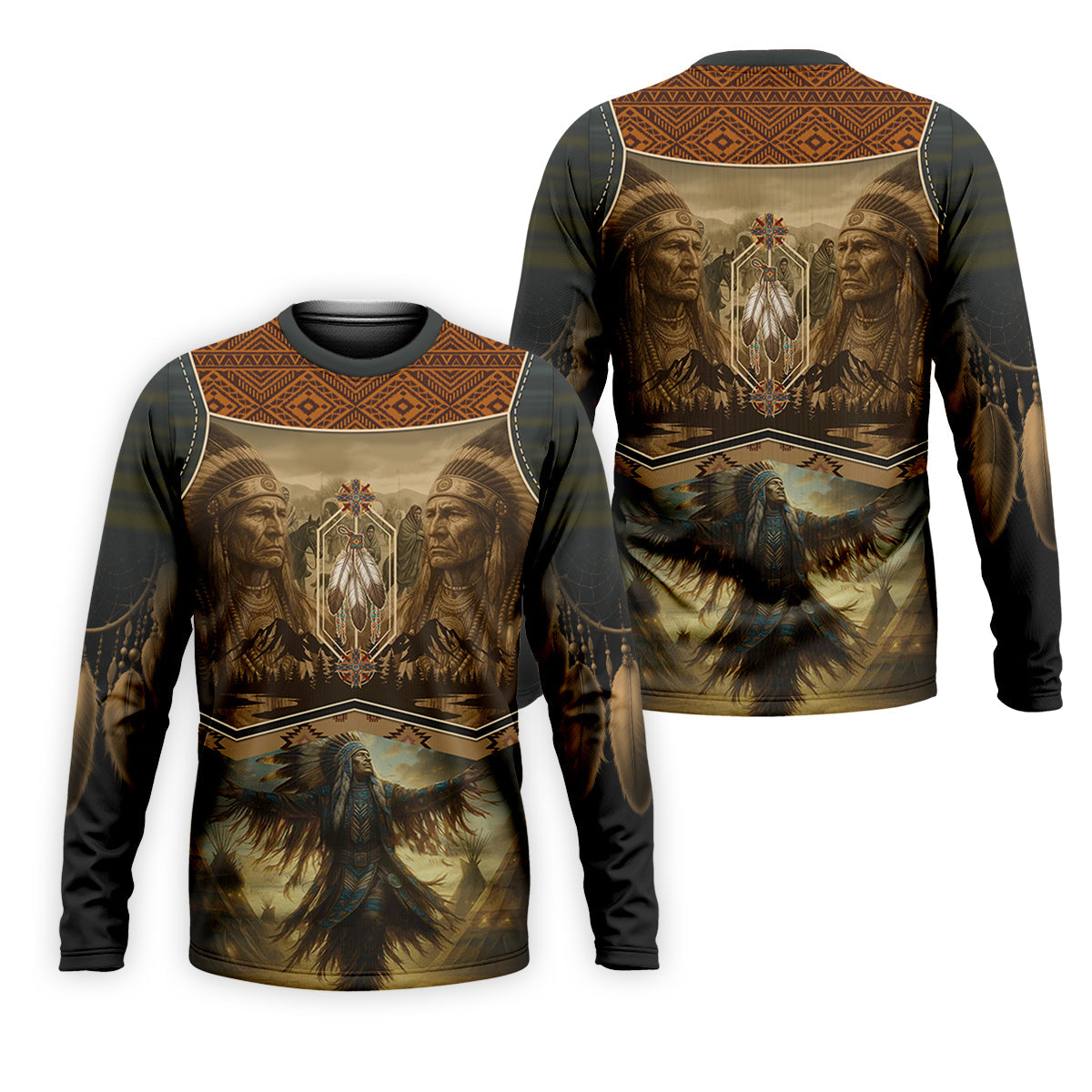 Spirit of the Ancestors Golf Tops For Men, Native American Ancestry Polo Shirts For Men, Indigenous Peoples Month