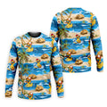 Funny Duck Hawaiian Golf Shirt, Summer Ocean Men's Golf Shirt, Polo Shirts For Men