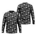 Dark Grim Reaper Skull Pattern Golf Polo Shirt, Mens Golf Polo, Golf Apparel For Men
