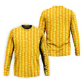 Realistic Sweet Corn Cob Print Design Hawaiian Golf Shirt, Golf Shirts For Men, Polo Shirts For Men