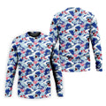 Japanese Shark Wave Sakura Golf Shirt, Mens Golf Polo, Printed Golf Shirts, Golf Apparel For Men