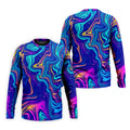 Vibrant Abstract Liquid Pattern Golf Shirt, Mens Polo Shirt, Performance Golf Shirt, Hawaiian Golf Shirt