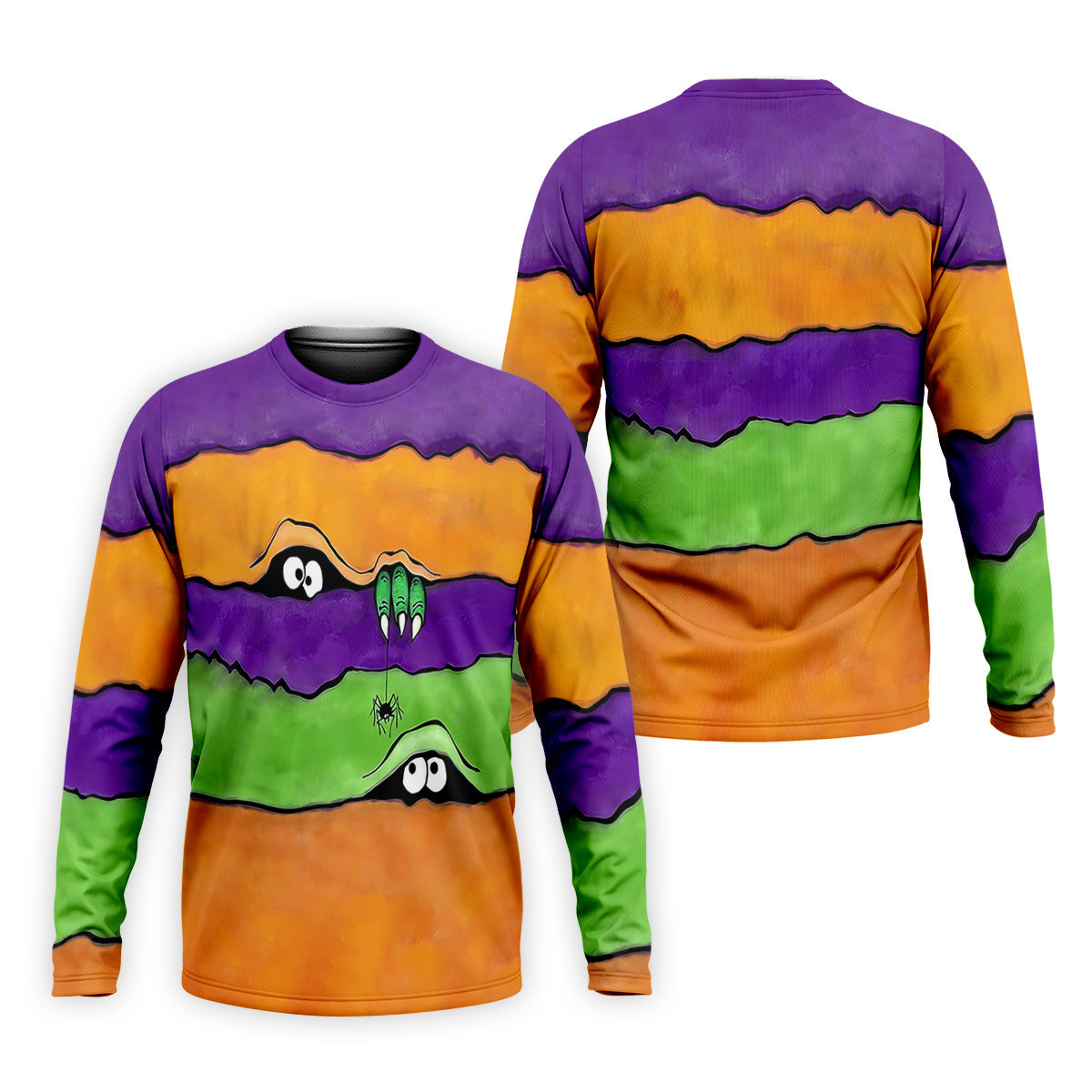 Funny Halloween Peeping Eyes Polo Shirts For Men, Golf Tops For Men, Halloween Golf Shirt