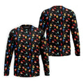 Guitar Pattern Hawaiian Golf Shirt, Music Lover Men's Golf Shirt, Polo Shirts For Men